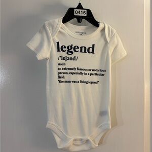 Kids One Piece by Kidtopia  - White Legend Print Sz 12M